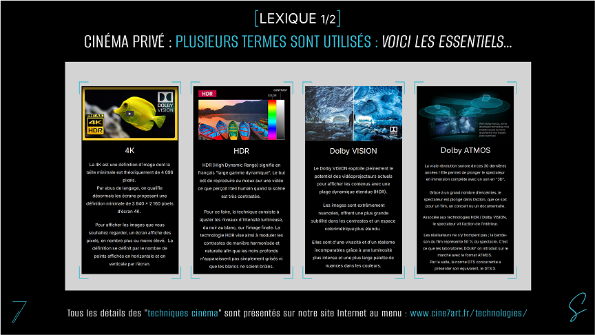 Salle de cinéma privé Signature Cine7ART