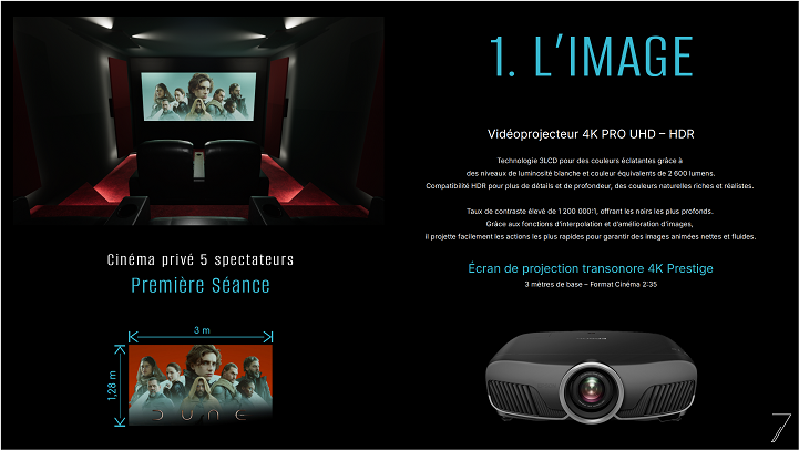 Salle de cinéma privé Premieère séance Cine7ART