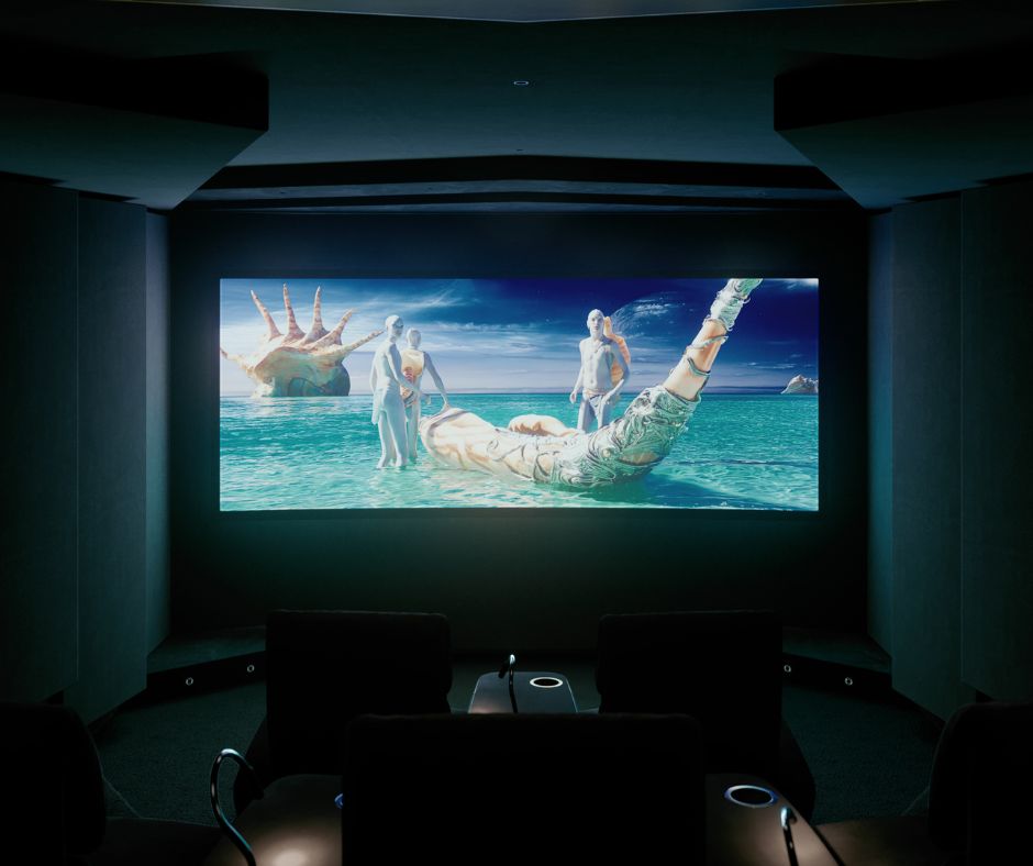 Salle de cinema privé extérieure