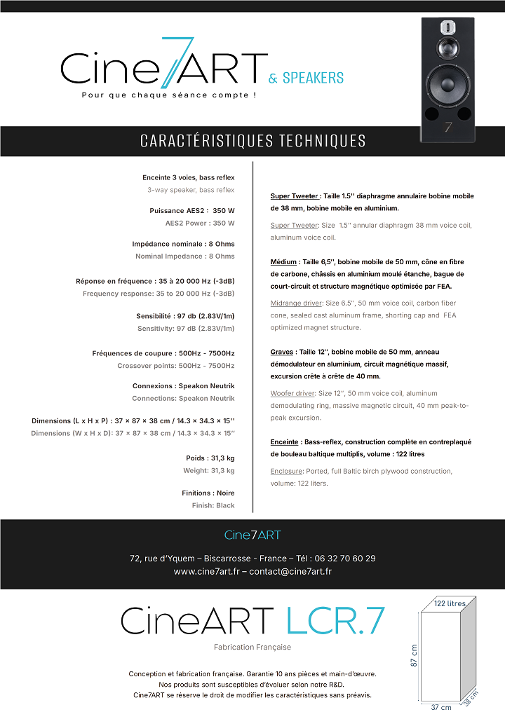 Book Enceintes CineART